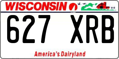 WI license plate 627XRB