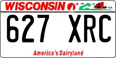 WI license plate 627XRC