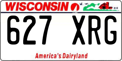 WI license plate 627XRG