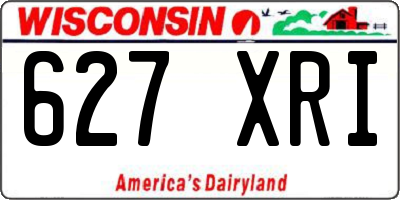 WI license plate 627XRI