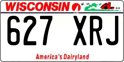 WI license plate 627XRJ