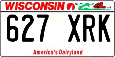 WI license plate 627XRK