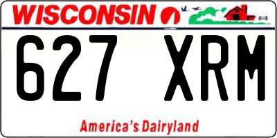 WI license plate 627XRM
