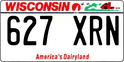 WI license plate 627XRN