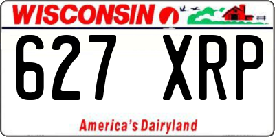 WI license plate 627XRP