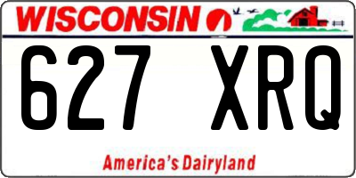 WI license plate 627XRQ