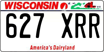 WI license plate 627XRR