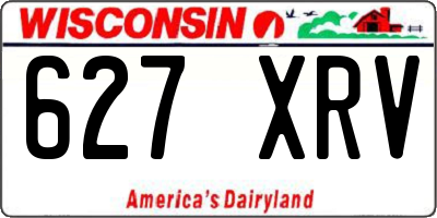 WI license plate 627XRV