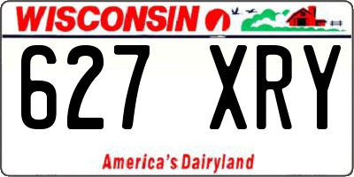 WI license plate 627XRY