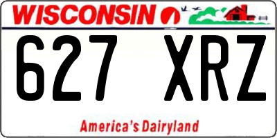 WI license plate 627XRZ