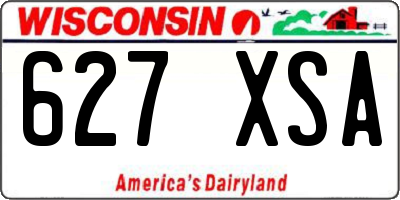 WI license plate 627XSA