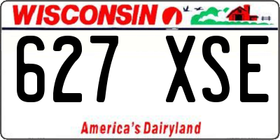 WI license plate 627XSE
