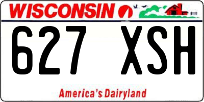 WI license plate 627XSH
