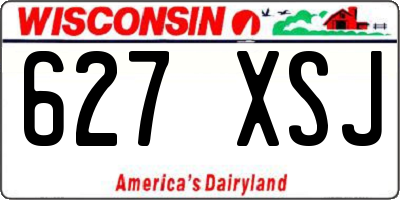 WI license plate 627XSJ