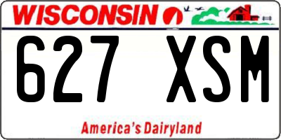 WI license plate 627XSM
