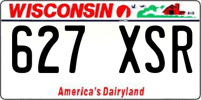WI license plate 627XSR