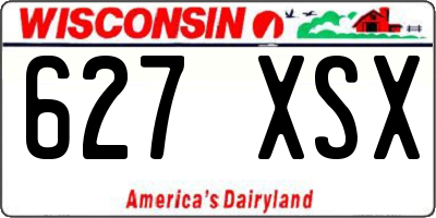 WI license plate 627XSX