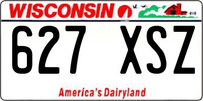 WI license plate 627XSZ