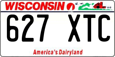 WI license plate 627XTC