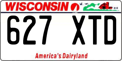 WI license plate 627XTD
