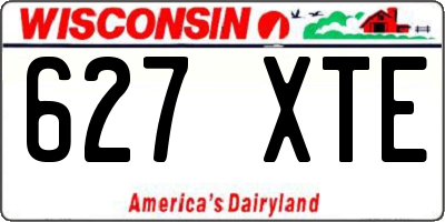 WI license plate 627XTE