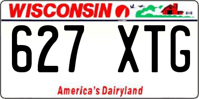 WI license plate 627XTG