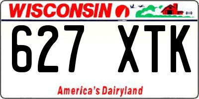 WI license plate 627XTK