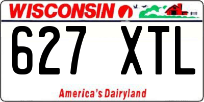 WI license plate 627XTL
