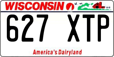 WI license plate 627XTP
