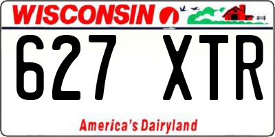 WI license plate 627XTR
