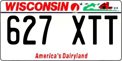 WI license plate 627XTT
