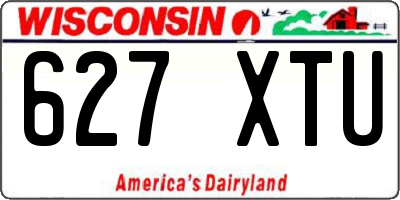 WI license plate 627XTU