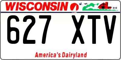 WI license plate 627XTV