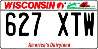 WI license plate 627XTW
