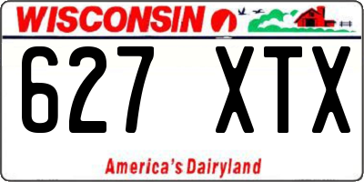 WI license plate 627XTX