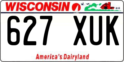 WI license plate 627XUK