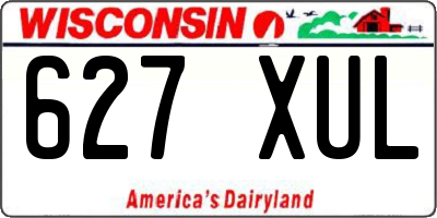 WI license plate 627XUL