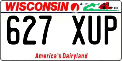 WI license plate 627XUP