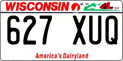 WI license plate 627XUQ