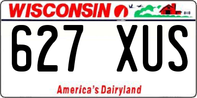 WI license plate 627XUS