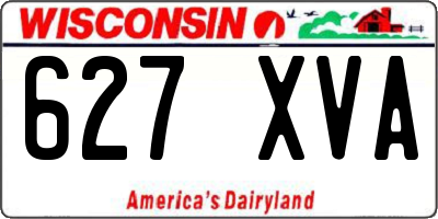 WI license plate 627XVA
