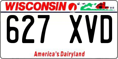 WI license plate 627XVD