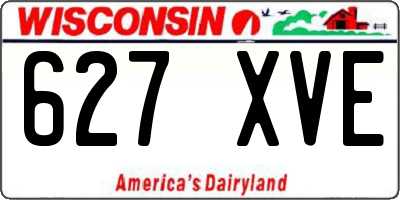 WI license plate 627XVE