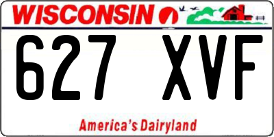 WI license plate 627XVF