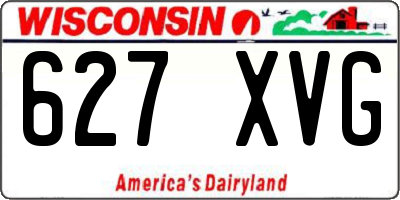 WI license plate 627XVG