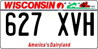 WI license plate 627XVH