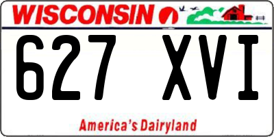WI license plate 627XVI