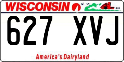 WI license plate 627XVJ