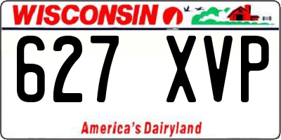 WI license plate 627XVP