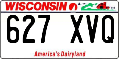 WI license plate 627XVQ